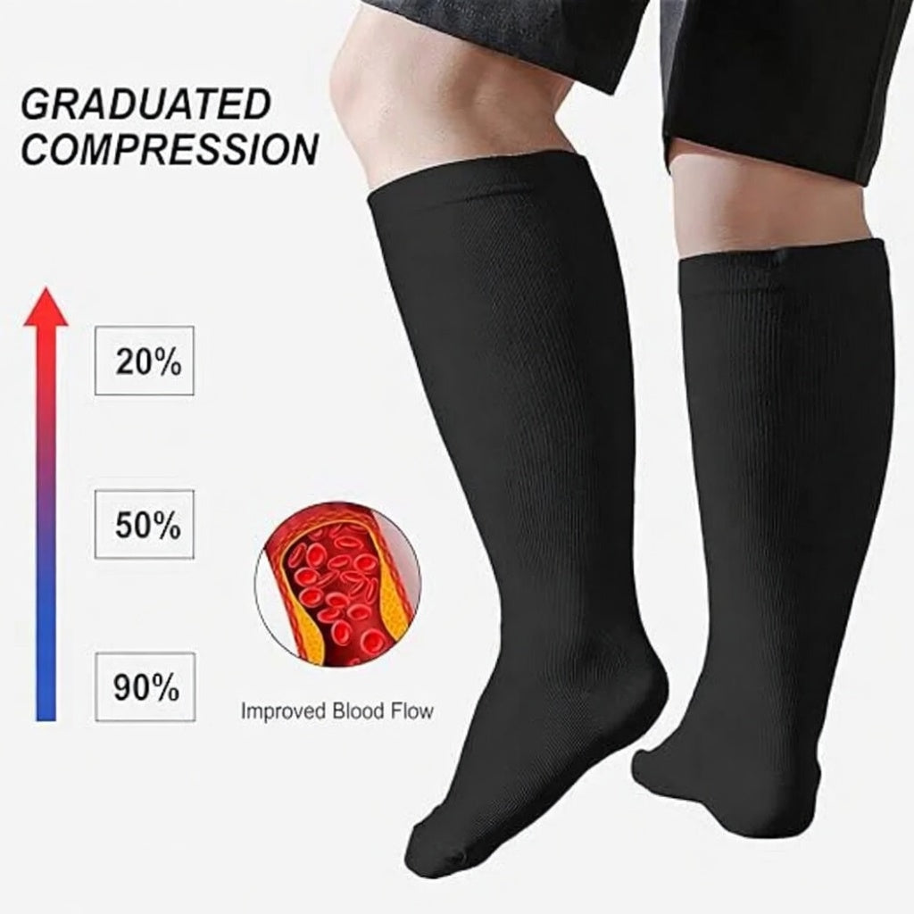 Wide Calf Premium Compression Socks | 20–30 mmHg