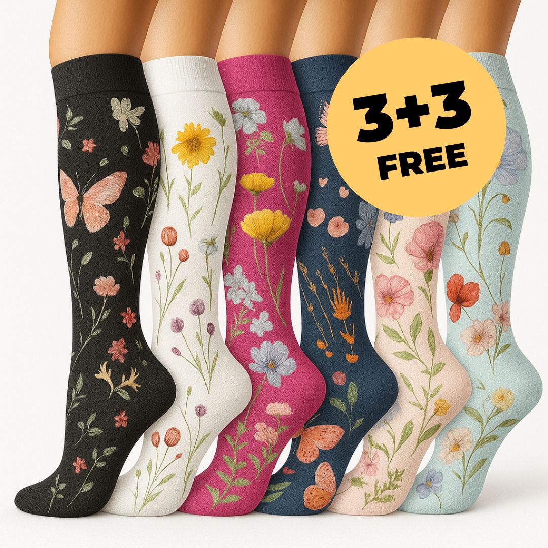 Everyday Comfort Compression Socks Flower Mix | 20-30mmHg