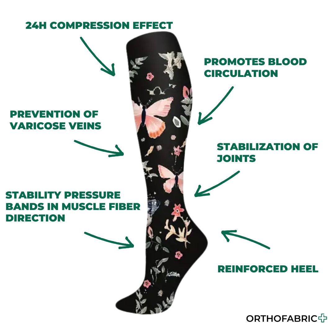 Everyday Comfort Compression Socks Flower Mix | 20-30mmHg
