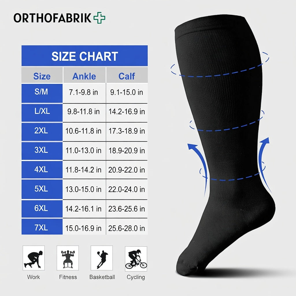 Wide Calf Premium Compression Socks | 20-30mmHg