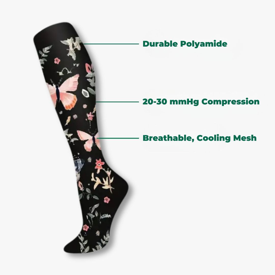 Everyday Comfort Compression Socks Flower Mix | 20-30mmHg